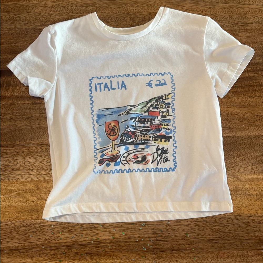 White Italia Graphic T-Shirt
